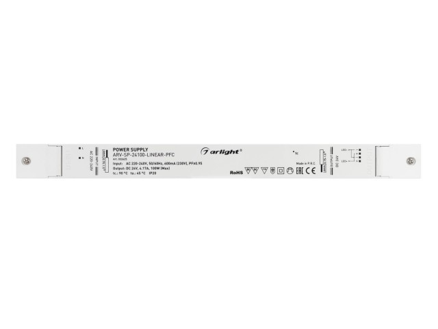 Блок питания ARV-SP-24100-LINEAR-PFC (24V, 4.17A, 100W) (Arlight, IP20 Пластик, 5 лет) фото:4