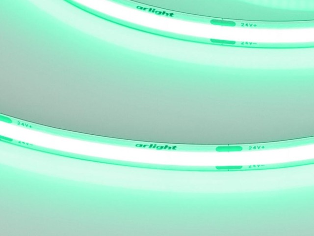 Лента COB-X480-8mm 24V Green (8 W/m, IP20, 5m) (Arlight, -) фото:2