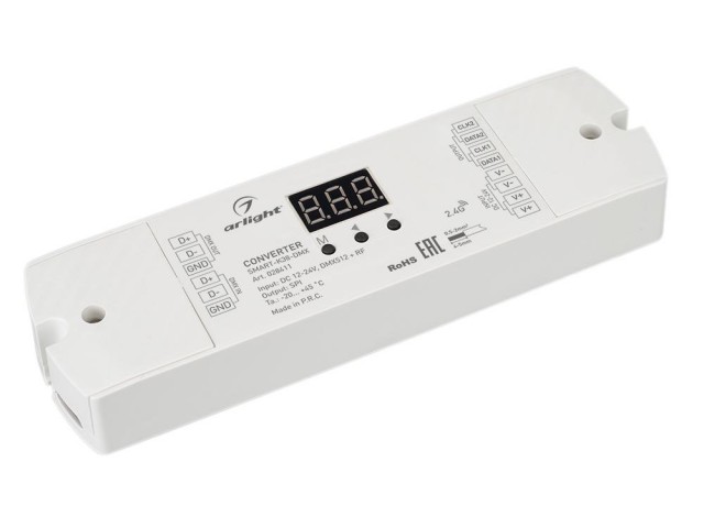 Конвертер SMART-K38-DMX (12-24V, SPI, 2.4G) (Arlight, IP20 Пластик, 5 лет) фото:4