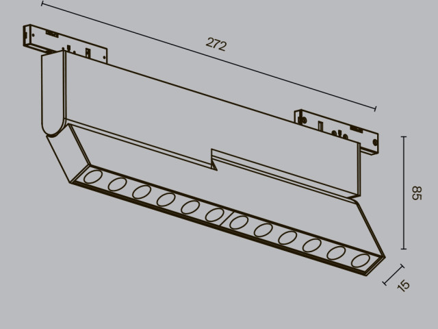 Трековый светильник Technical TR194-1-12W4K-M-B фото:1