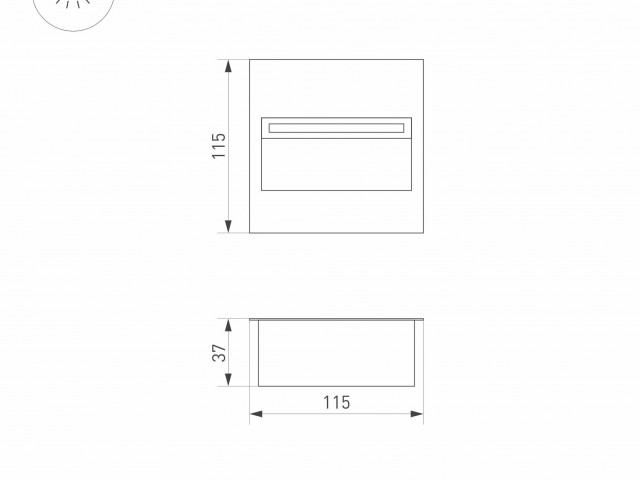 Светильник LTD-TRAIL-S115x115-4W Warm3000 (GR, 70 deg, 230V) (Arlight, IP65 Металл, 3 года) фото:3