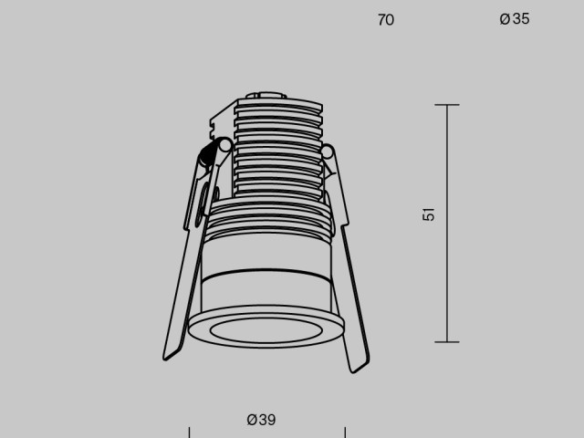 Встраиваемый светильник Technical DL059-7W3K-BS фото:1