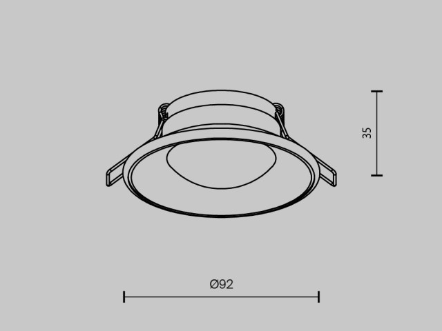Встраиваемый светильник Technical DL096-GU10-W фото:1
