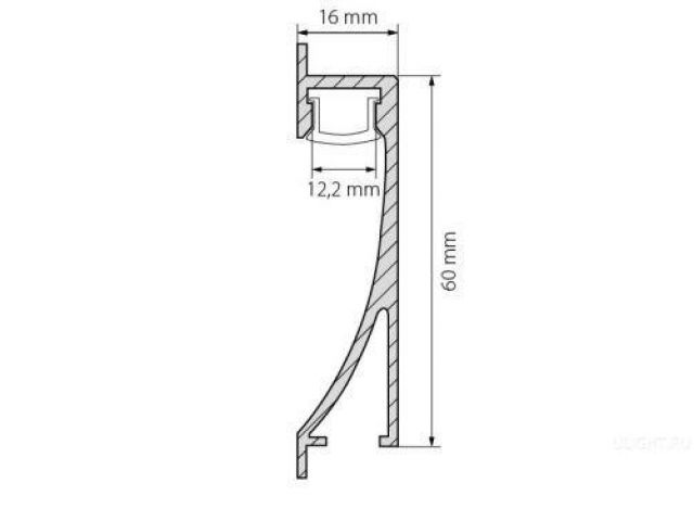 Профиль с экраном ALU-WALL-US-2000 ANOD+FROST (Arlight, Алюминий) фото:10