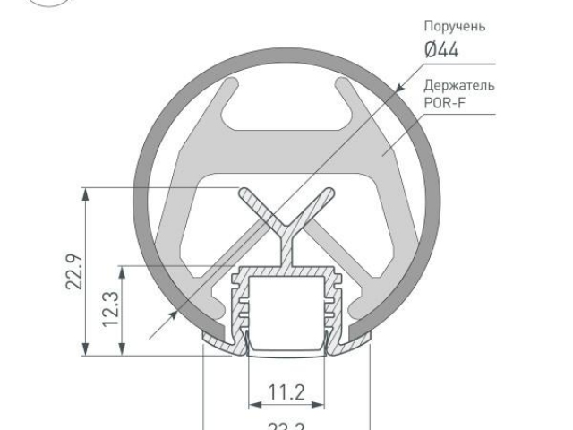 Профиль KLUS-POR-F-1000 ANOD (Arlight, Алюминий) фото:7
