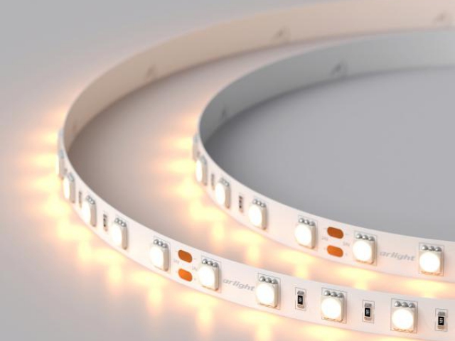 Лента RT 2-5000 24V Warm2400 2x (5060, 300 LED, LUX) (Arlight, 14.4 Вт/м, IP20) фото:2