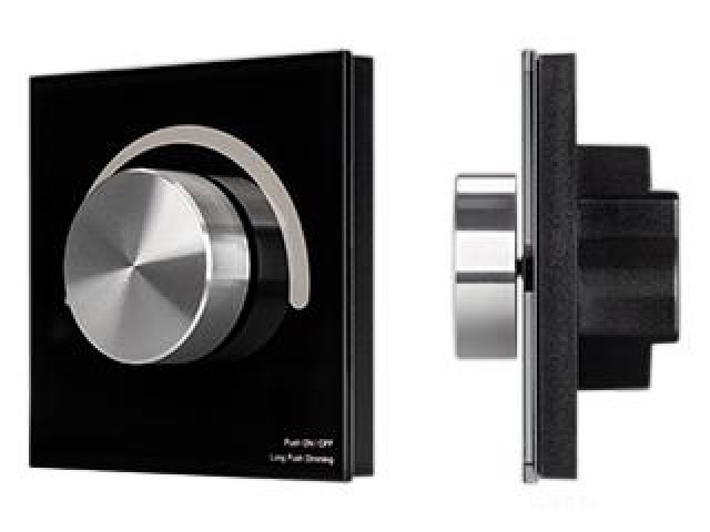Панель SMART-P99-DIM-G-IN Black (230V, 1.5A, 0/1-10V, Rotary, 2.4G) (Arlight, Стекло) фото:2