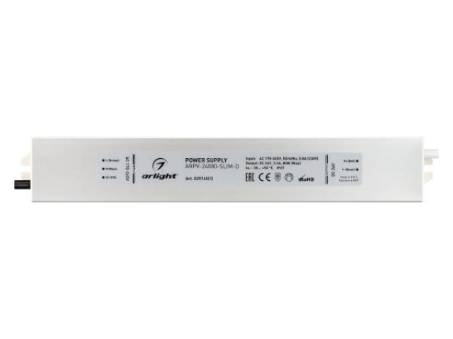 Блок питания ARPV-24080-SLIM-D (24V, 3.3A, 80W) (Arlight, IP67 Металл, 3 года) фото:8