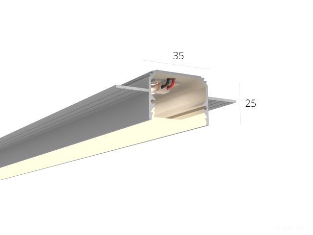 Линейный светильник HOKASU 35/25 edgeless noPS (Raw/1250mm/LT70 — 4K/28W) фото:1