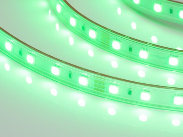 Лента RTW 2-5000P 24V RGB 2x (5060, 300 LED, LUX) (Arlight, 14.4 Вт/м, IP66) фото:12