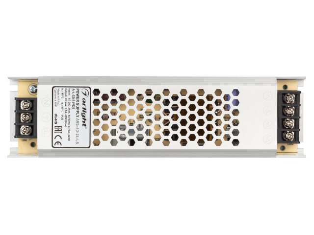 Блок питания ARS-60-24-LS (24V, 2.5A, 60W) (Arlight, IP20 Сетка, 2 года) фото:1