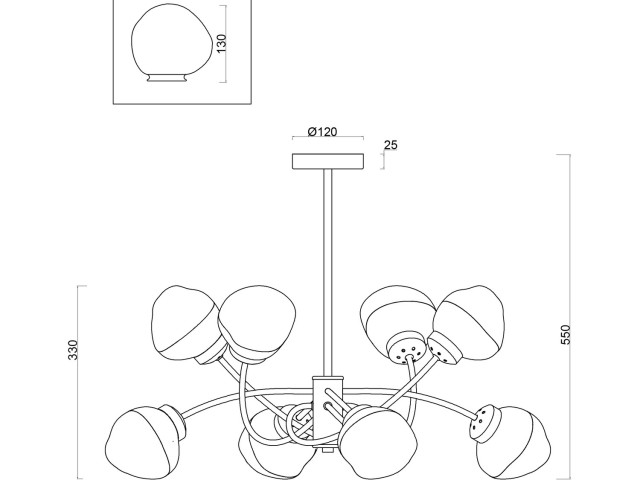 Люстра Freya FR8017PL-08MG фото:5