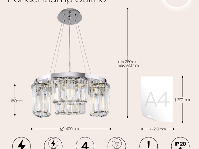 Подвесной светильник Maytoni MOD083PL-04CH фото:1