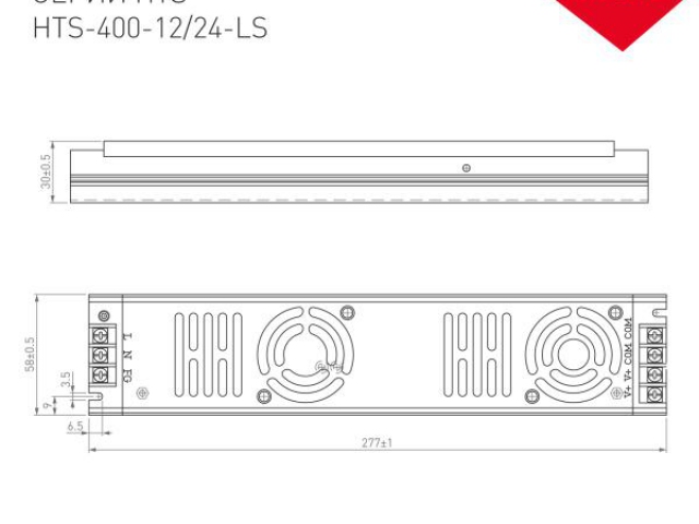 Блок питания HTS-400-24-LS (24V, 16.6A, 400W) (Arlight, IP20 Сетка, 3 года) фото:5