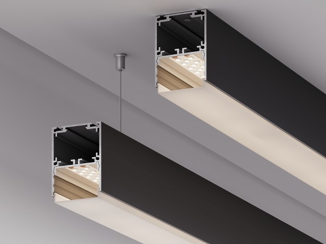Профиль SL-LINE-4050-3L-2000 ANOD BLACK (Arlight, Алюминий) фото:1