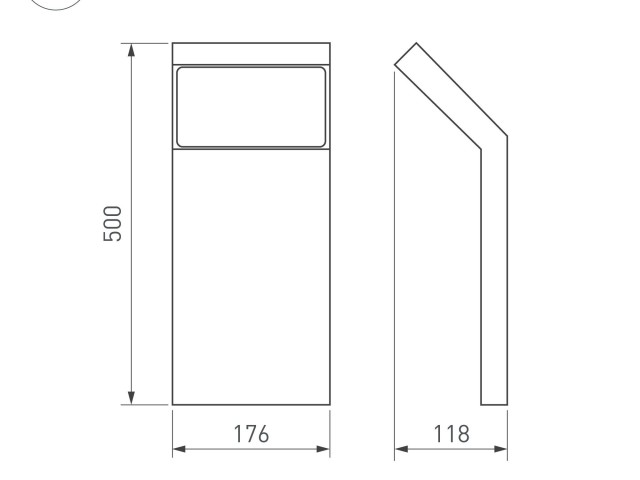 Светильник LGD-ECRAN-BOLL-H500-9W Warm3000 (GR, 108 deg, 230V) (Arlight, IP65 Металл, 3 года) фото:5