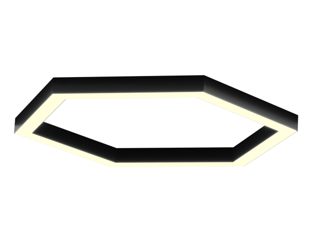 Светильник HOKASU Hexagon 35/40 (RAL9005/404*6mm/LT70 — 3K/52W) фото:1