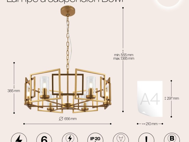 Подвесной светильник Maytoni H009PL-06G фото:7