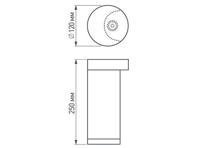 Светильник LGD-Path-Round120-H250B-12W Warm White (Arlight, IP54 Металл, 3 года) фото:10