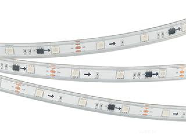 Лента герметичная SPI-P-B30-12mm 12V RGB-PX3 (7.2W/m, IP66, 5060, 5m) (Arlight, бегущий огонь) фото:1