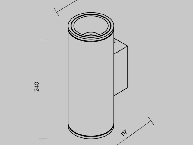 Уличный настенный светильник Outdoor O303WL-L24GF3K фото:17