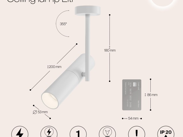 Потолочный светильник Technical C020CL-01W фото:5
