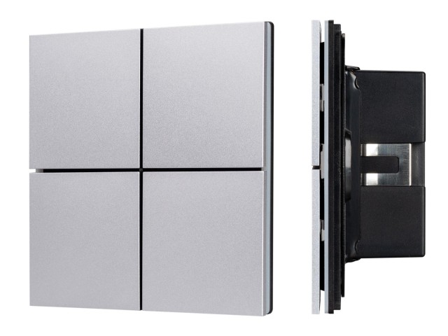 INTELLIGENT ARLIGHT Кнопочная панель KNX-304-23-IN Silver (BUS, Frameless) (IARL, IP20 Металл, 2 года) фото:1