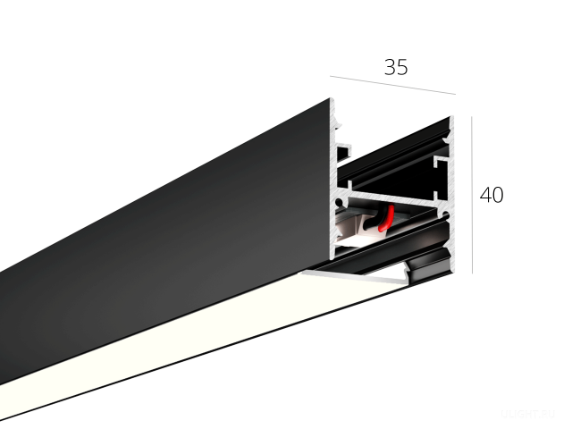 Линейный светильник HOKASU 35/40 U&D noPS (RAL9005/2000mm/LT70 — 4K/44W) фото:2