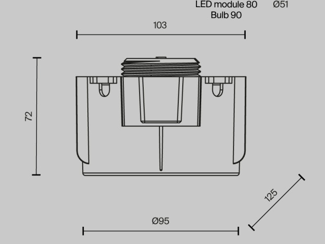 Встраиваемый светильник Technical DL135-GU10-W фото:9