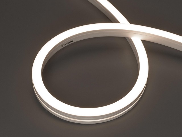 Лента герметичная MOONLIGHT-SIDE-A140-12x17mm 24V Day4000 (9.6 W/m, IP67, 5m, wire x2) (Arlight, Вывод боковой, 3 года) фото:1