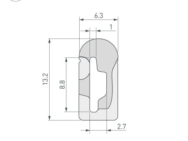 Силиконовый профиль WPH-FLEX-0613-SIDE-S8-10m WHITE (Arlight, Силикон) фото:4