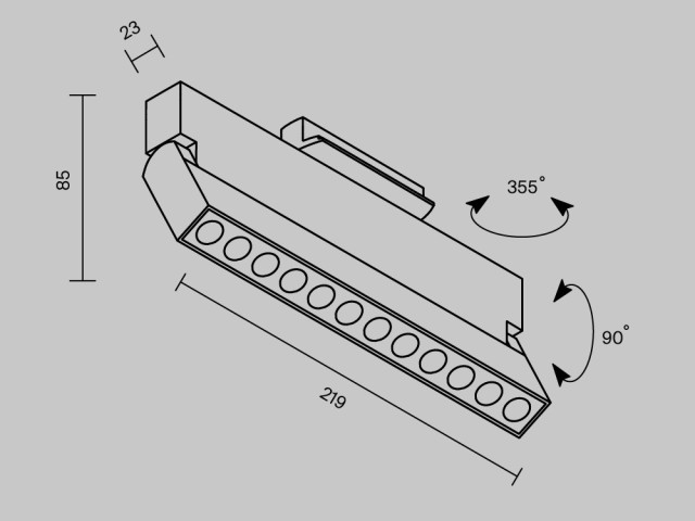 Трековый светильник Technical TR224-1-12WCCT-M-B фото:10