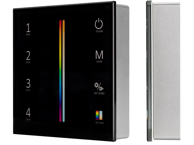 Панель Sens SMART-P55-MULTI Black (3V, 4 зоны, 2.4G) (Arlight, IP20 Пластик, 5 лет) фото:1