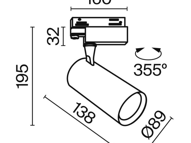 Трековый светильник Technical TR029-3-20W3K-S-B фото:4