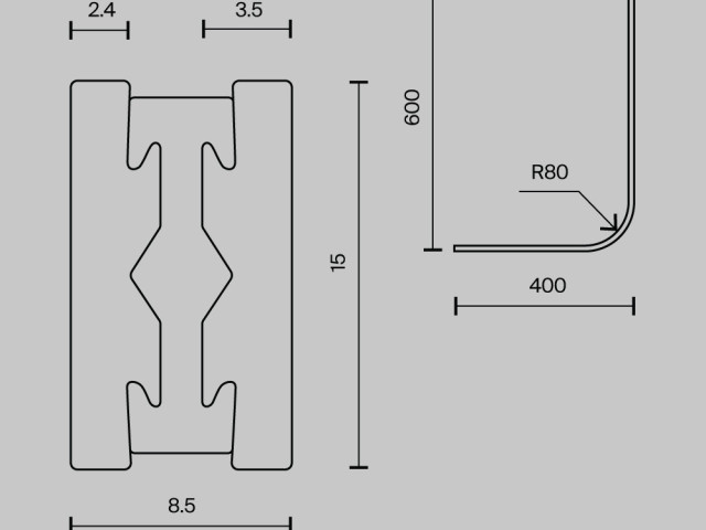 Комплектующие для систем освещения с токоведущими элементами Technical TRX154-RC80-PT фото:2
