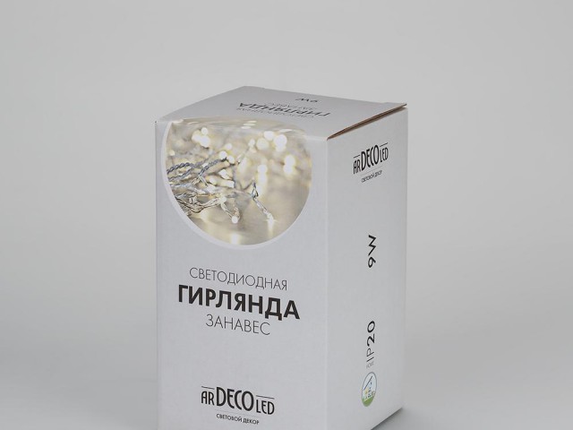 Светодиодная гирлянда ARD-CURTAIN-HOME-1000x1500-CLEAR-96LED RGB (230V, 9W) (Ardecoled, IP20) фото:6