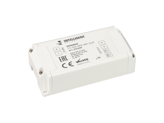 INTELLIGENT ARLIGHT Диммер TY-102-MIX-WF-SUF (12-24V, WI-FI, 433MHz, 2x3A) (IARL, IP20 Пластик, 3 года) фото:2