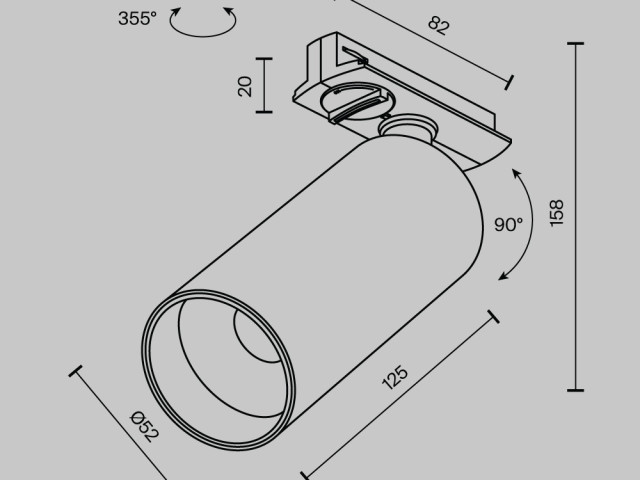 Трековый светильник Technical TR021-1-12W4K-W-BBS фото:13