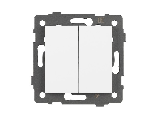 Механизм выключателя двухклавишный непроходной SWT-MK02-PL-WH-V (250V, 10A) (Arlight, -) фото:5