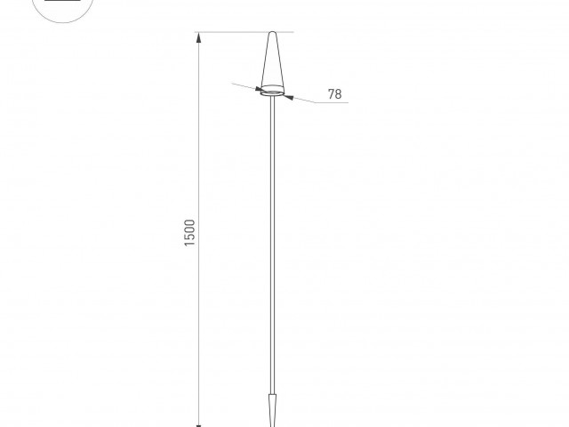 Светильник LGD-CONO-BOLL-H1500-7W Warm3000 (DG, 36 deg, 230V) (Arlight, IP65 Металл, 3 года) фото:2