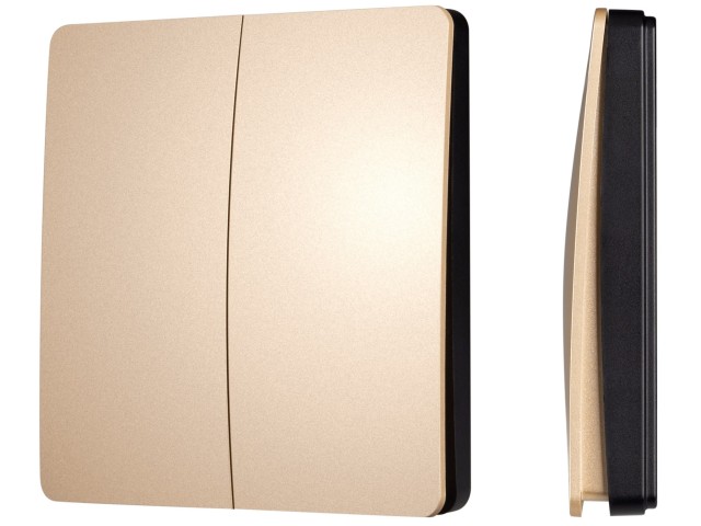 INTELLIGENT ARLIGHT Кнопочная панель KINETIC-801-22-2G-WP-SUF Gold (No battery, IP67, 433Mhz) (IARL, IP67 Пластик, 3 года) фото:2
