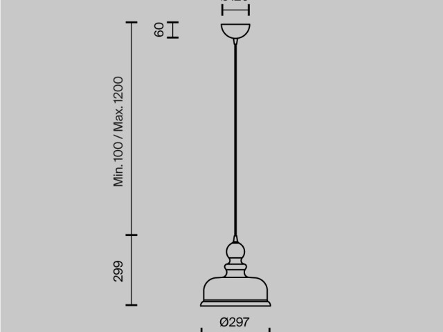 Подвесной светильник Maytoni P001PL-01BZ фото:1
