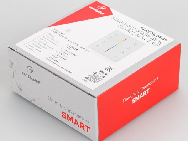 Панель Sens SMART-P22-RGBW White (12-24V, 4x3A, 2.4G) (Arlight, IP20 Пластик, 5 лет) фото:1