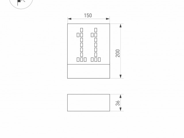Светильник LGD-SIGN-WALL-S150x200-3W Warm3000 (RS, 148 deg, 230V) (Arlight, IP54 Металл, 3 года) фото:7