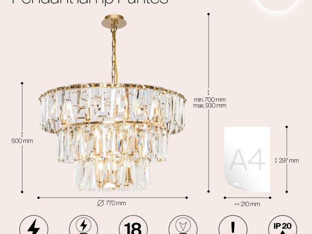 Подвесной светильник Maytoni MOD043PL-18G фото:3