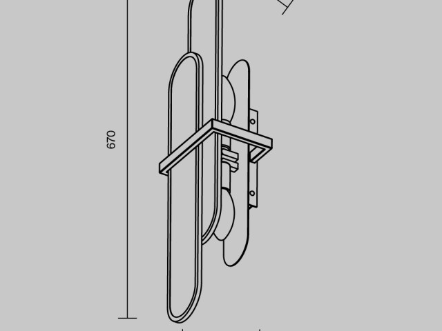 Настенный светильник (бра) Maytoni MOD099WL-02G1 фото:1