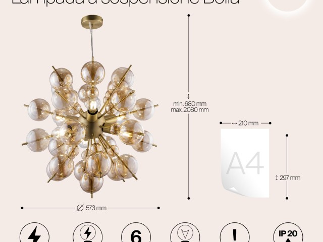 Подвесной светильник Maytoni MOD133PL-06BS фото:12