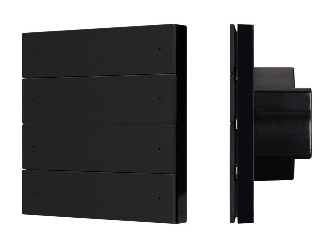 INTELLIGENT ARLIGHT Кнопочная панель SMART-DMX512-801-22-8G-8SC-DIM-IN Black (230V, 2.4G) (IARL, IP20 Пластик, 5 лет) фото:2