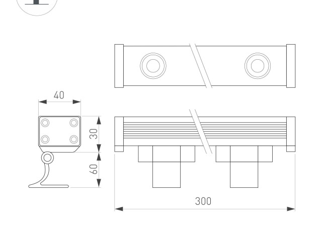 Линейный прожектор AR-LINE-300-6W Warm2700 (GR, 15 deg, 230V) (Arlight, IP65 Металл, 3 года) фото:2