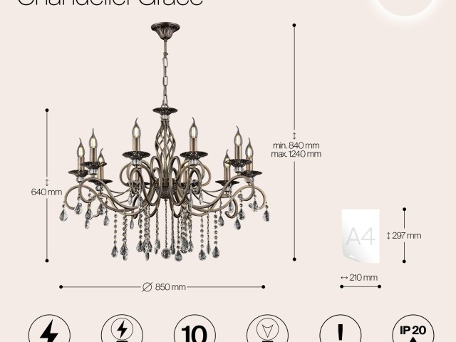 Люстра Maytoni RC247-PL-10-R фото:10